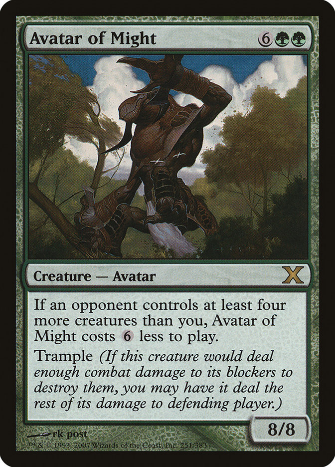 Avatar Of Might (Magic card)