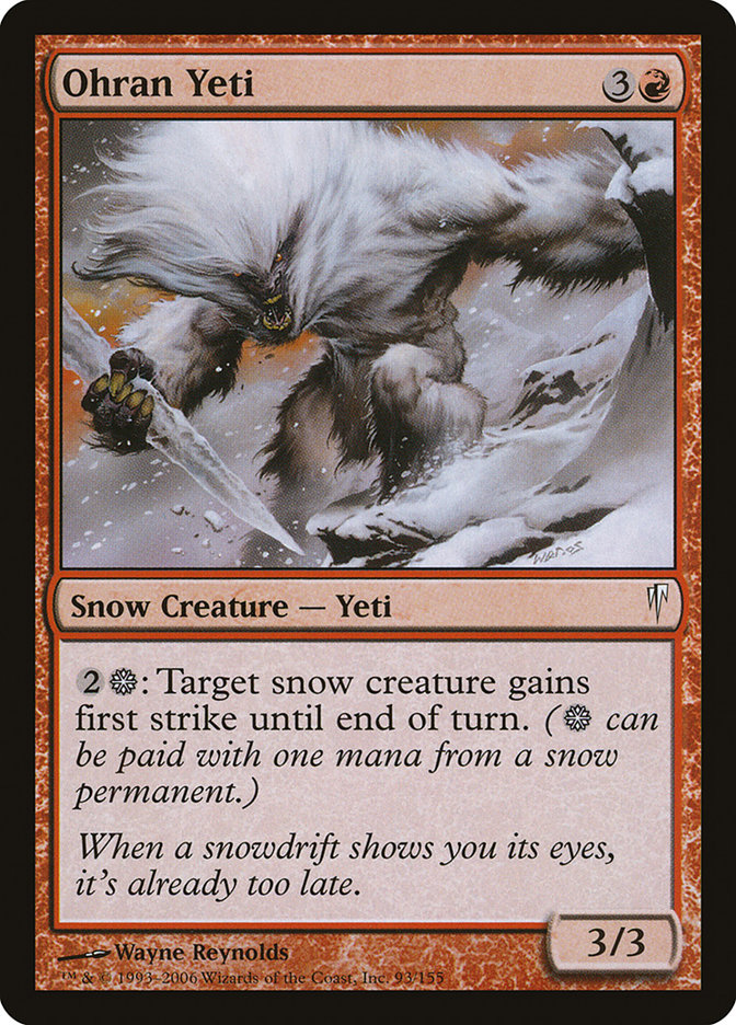 Ohran Yeti Magic Card