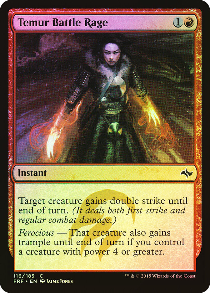 temur battle rage magic card temur battle rage magic card