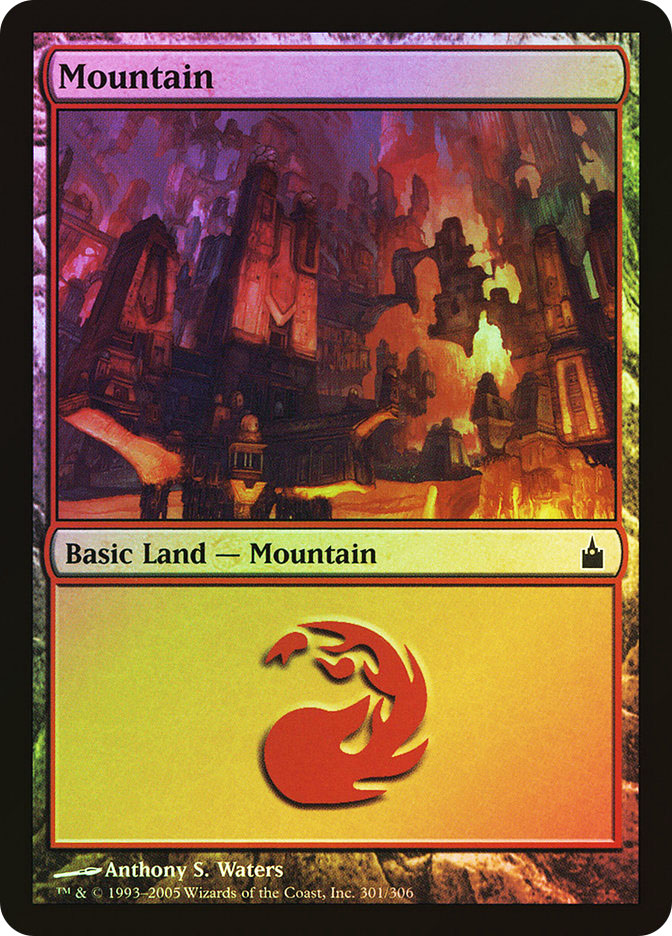 MTG Mountain #302 Mirrodin Foil NM+