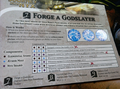 Bennie's Forge a Godslayer Activity Card