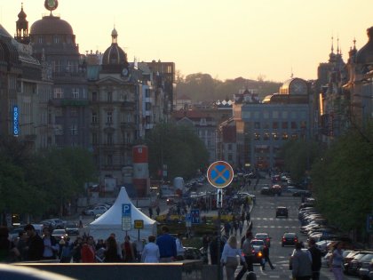 Prague in the twilight