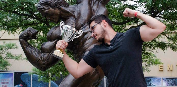 Ali Aintrazi with trophy