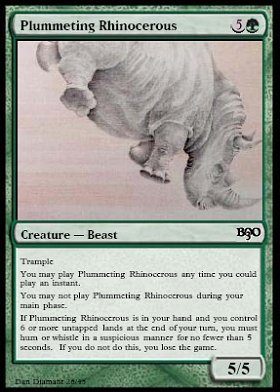 Plummeting Rhino