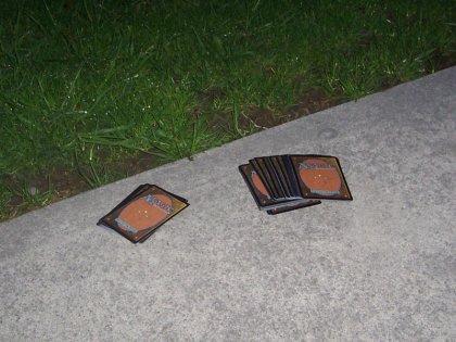 Cards in the gutter
