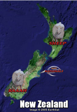 There ain't nothin in New Zealand except sheep and gay sheep.