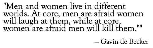 gavin de becker quote men women  fear