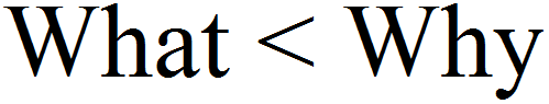 What Matters Less Than Why