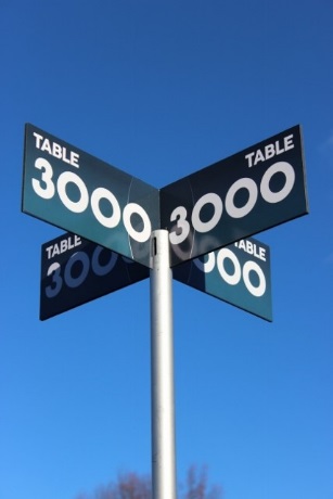 Table Number Sign