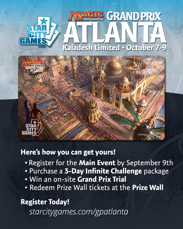 Visit gpatlanta.starcitygames.com or download email images to view the exclusive GP Atlanta playmat.