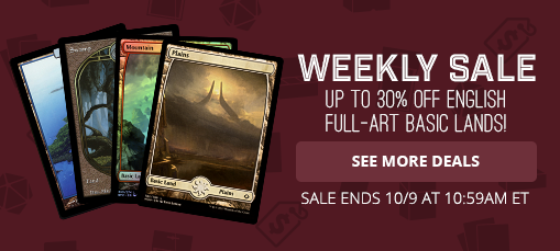 Weekly Sale - Up to 30% off English Full-Art Basic Lands!
