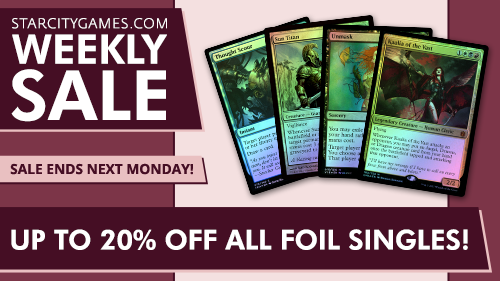 Weekly Sale - Up to 20% Off All Foil Singles!